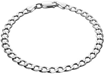 STERLL Herren-Armband aus massivem 925 Silber, nickelfrei & anlaufgeschützt, 20 cm Länge, mit Schmuckbox