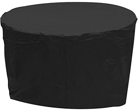 Oxbridge Black Medium Round Outdoor Garden Patio Furniture Set Cover 1.86m x 1m / 6.2ft x 3.3ft 5 YEAR GUARANTEE