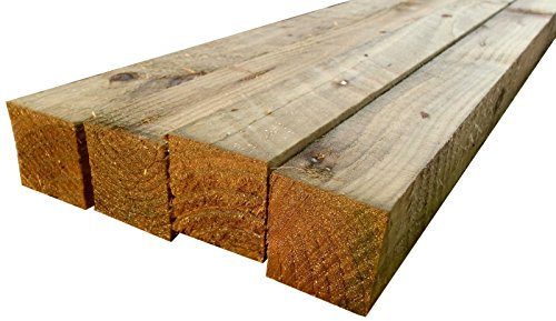 Pressure Treated Timber - 12ft (3.6M) x 2 x 2 Inch (50mm) Timber Fence Rails (05)