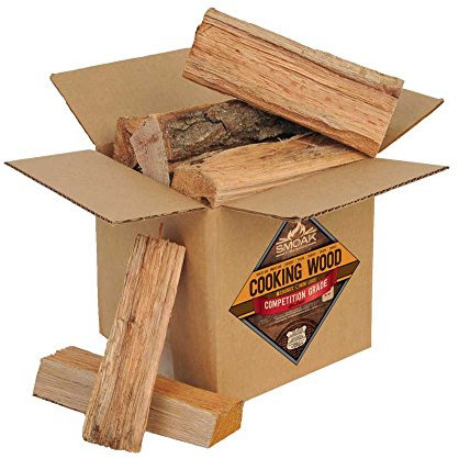 Smoak Firewood Cooking Wood Mini Splits - USDA Certified Kiln Dried Pizza Oven Wood, Grilling Wood, Smoking Wood, BBQing Wood (8inch Pieces, 8-10lbs 729 Cubic in – RED Oak)