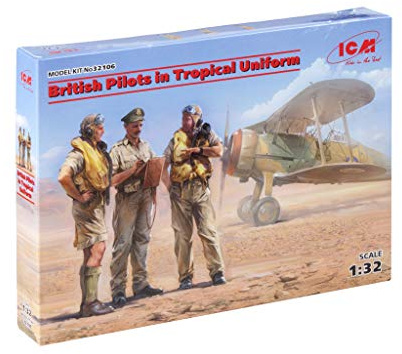 ICM ICM32106 1:32 Britische Piloten-Tropische Uniform (1939-1943), Himmelblau, XXL