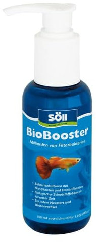 Söll 80553 BioBooster, 100 ml - Wasseraufbereiter zur Aquariumpflege, reduziert Nitrat-Gehalt in Aquarien, mit hochaktiven Klarwasserbakterien