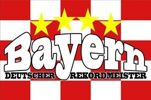 Bayern Rekordmeister Fahne Flagge Grösse 1,50 x 0,90m