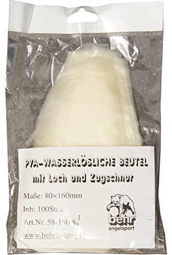 Behr Angeln PVA Beutel mit Loch, 100 Stück, 80 x 160, 60944