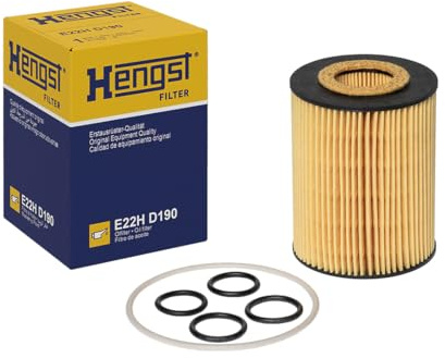 HENGST - Ölfilter E22H D190 - Öl-Filtereinsatz für KFZ | Hochwertiger Motorölfilter für KFZ mit Otto- oder Dieselmotor - Robuster Ölfilter mit hoher Schmutzaufnahmefähigkeit