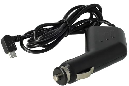 vhbw Autoladekabel Micro-USB 12V Zigarettenanzünder Adapter 1,0 A kompatibel mit Doro 6030, 90° Stecker Schwarz
