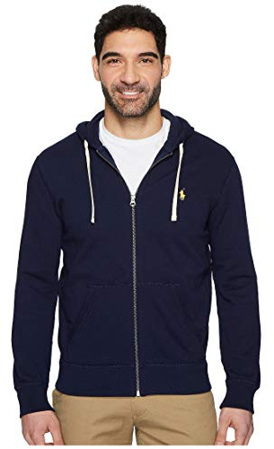 POLO RALPH LAUREN Men's Classic Fleece Full Zip Hoodie, Navy, Blue, XL