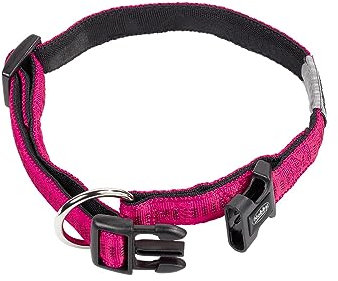 Nobby Halsband Soft Grip, fuchsia / schwarz L: 20-30 cm, B: 10 mm, 1 Stück
