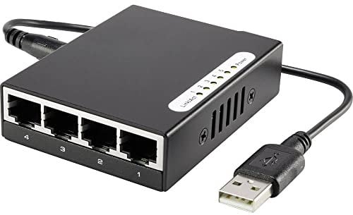 Renkforce RF-4451433 Netzwerk Switch 5 Port 100 MBit/s USB-Stromversorgung