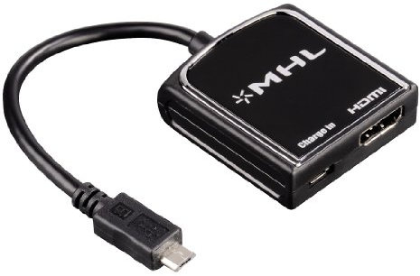 Hama MHL - Adaptador HDMI para móvil (1080p, 20 cm), color negro