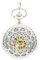 Infinite U Mechanische Taschenuhr für Herren und Damen, Spinnennetz, Skelett, hohl, Stahl, Taschenuhr, mechanisches Uhrwerk, silberfarben, elegant, Silber, Elegant