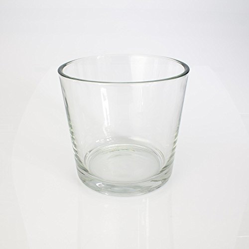 INNA-GLAS Pflanzentopf aus Glas Alena, klar, 16cm, Ø17cm - Glas Übertropf