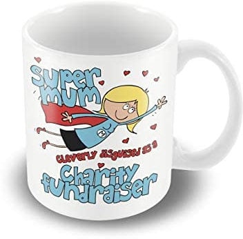 Victorian Printing Company - Super Mum Cleverly Disguised as a Charity Fundraiser - Mothers Day Mugs, Ceramic, 11fl.oz.