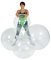 1x transparenter Gymnastikball OPTI von Behrend, Fitnessball Sportball, hochelastisch, 95 cm