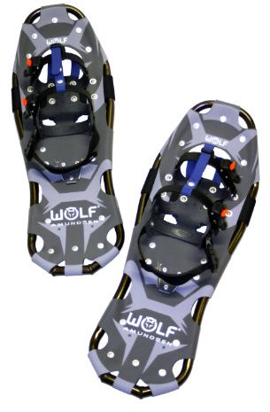 WOLF Amundsen 25 Schneeschuhe (Snow Shoes, Schneewanderschuhe, Schneeschuhwandern, Eisschuhe, Schuhe-Krallen, Boa, Harscheisen, Steig Ski, Snow Feat, Tiefschneeschuhe, Spikes, Fersenriemen)