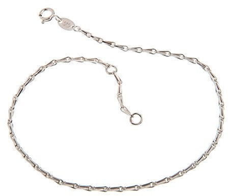 Silberketten Store Fußkette (Haferkorn) - 2mm Breite - Länge 30cm - echt 925 Silber