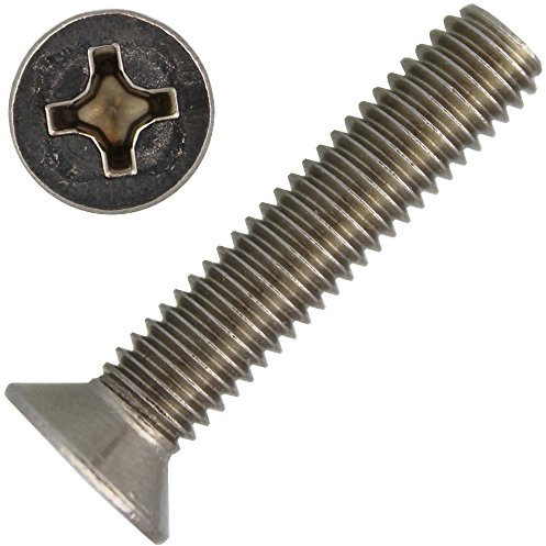 10 Stück Senkkopfschrauben M2 X 6 mit Kreuzschlitz H DIN 965 Edelstahl A2