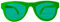 Folat XXL Brille Neongrün