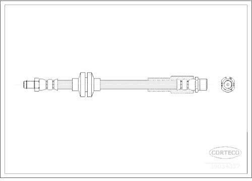Corteco 19034337 Bremsschlauch vorne | 19034337 Kompatibel mit Croma (194_)