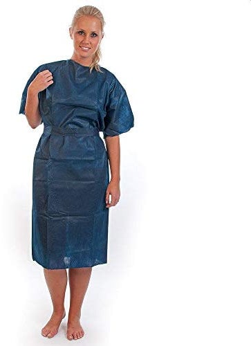 Einweg Patientenkittel blau blickdicht - HYGOSTAR - 50 Stck. (Größe: L)