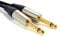 Plaqués Or Mono 6,35 mm Jack Fiches Guitar/Amp/Instrument Faible Bruit câble Cordon 2 m [2 mètre/2m]