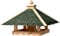 dobar® 98540FSCe Großes Vogelfutterhaus - XL Vogelvilla aus Massivholz - Vogelhaus mit Bitumen Dachschindeln - Futterstation für Ständermontage - Futterspender Wildvogel - 54 x 54 x 38 cm - Grün