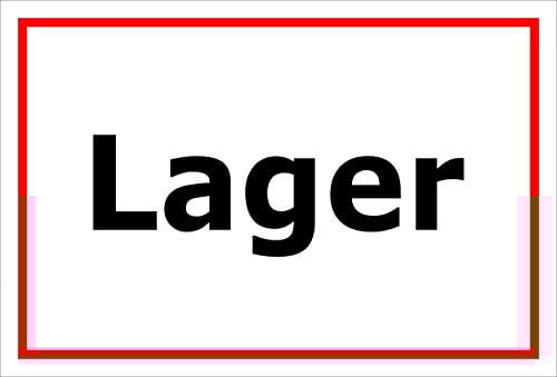 Melis-Folienwerkstatt Schild - Lager - 30x20cm | 3mm Hartschaum – S00085-130-B 20 VAR