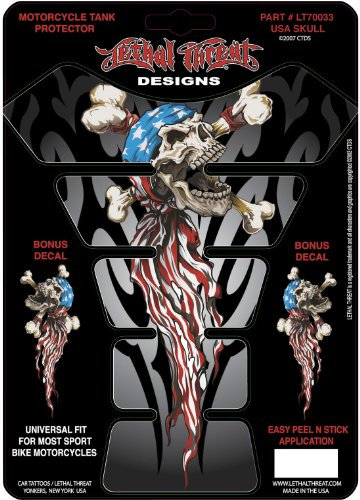 Lethal Threat LT70033 Tankpad (USA Skull)