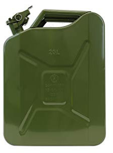Streetwize - 20L Metal Jerry Can, Green - Fuel Storage, Petrol Can, Diesel Can, Water Storage Container (SWJC20)