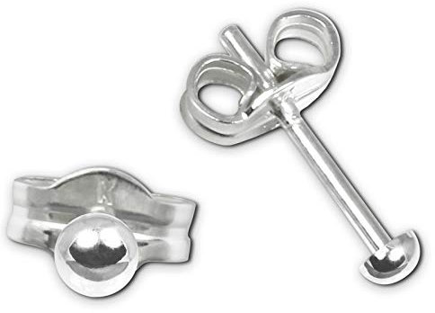 SilberDream Ohrringe 2,5mm für Damen 925 Silber Ohrstecker Halbkugel SDO5552 Silber Ohrstecker