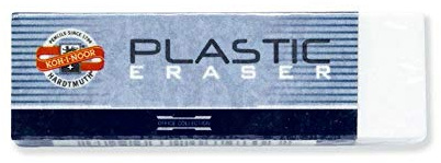 KOH-I-Noor : White Oblong Plastic Eraser 4770 : 60mm
