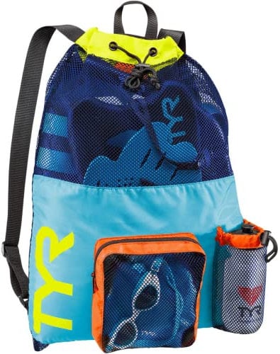 TYR Big Mesh Mummy, Zaino Unisex-Adulto, Blu/Giallo Fluo, Taglia Unica