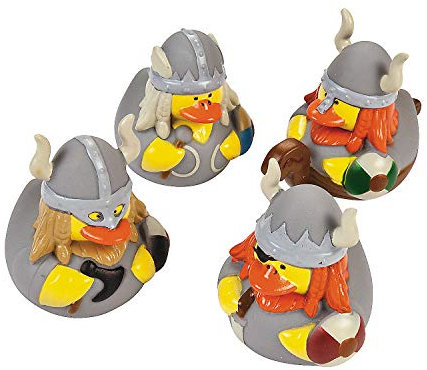 Fun Express Gummiente Wikinger 3 Stück Spritzente, Gummi-Ente Palandi®