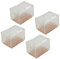 8pcs Rectangular Transparent Silicon Gel Chair Leg Caps Feet Pads Furniture Table Covers Wood Floor Protectors