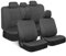BDK os-309-ac anthrazit schwarz Autositzbezüge 9pc Set-Sleek und stylish-Split Option 5 Kopfstützen vorne und hinten Bench, massiv anthrazit grau
