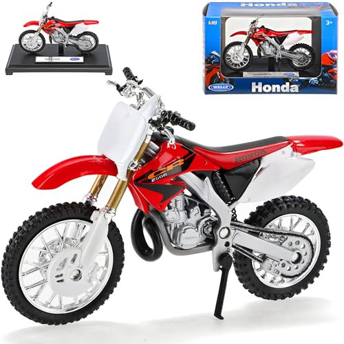 Welly Hon-da Cr250r Cr250 Cr 250 R Rot Weiss 1/18 Modellmotorrad Modell Motorrad