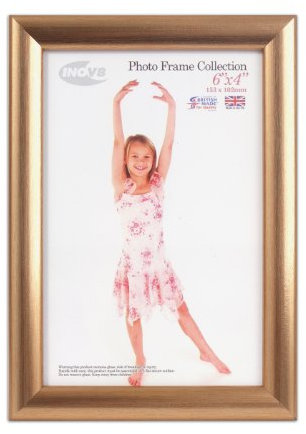 Inov8 Framing British Made Traditional Picture/Photo Frame, 6x4-inch, Value Gold