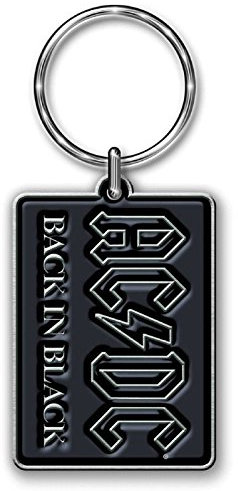 Générique Ac/Dc Porte-Clés Keychain Back In Noir Band Logo Nouveau Officiel Metal Size One Size