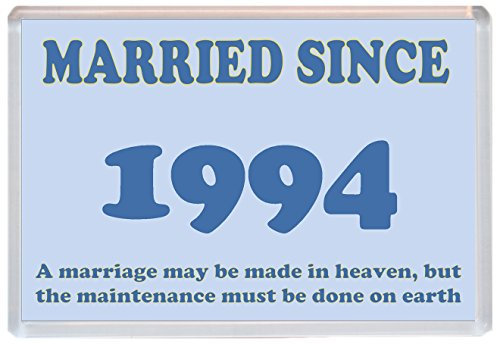 Married Since 1994 - Jumbo Fridge Magnet Quote - Wedding/Anniversary