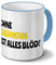 digital print Tasse mit Namen Casanova - Motiv Ohne Casanova ist Alles Blöd! - Namenstasse, Kaffeebecher, Mug, Becher, Kaffeetasse - Farbe Hellblau