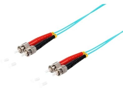 S/CONN maximum connectivity Duplex Patchkabel ST/ST 50/125µ OM3 aqua 3m