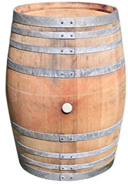 Temesso Stehtisch, Tisch aus Holzfass, Weinfass ganz geschlossen aus Eiche - 300 Liter