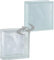 Design Glasbaustein Wolke Super White Endstein 1-seitig satiniert 19x19x8 cm -1 Stück