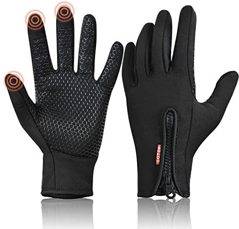 COTOP Handschuhe Winter Herren Damen, Dünn Warm Fahrradhandschuhe mit Touchscreen, rutschfest Winddicht Sport Handschuhe, Geschenke für Laufen/Roller/Joggen/e Scooter (S)