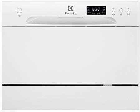 Electrolux Geschirrspüler ESF2400OW, Weiß, Edelstahl, Eingebaut, Kompakt, 6 kg, 5E+1 dB, Automatikprogramm, Tagesgeschirr und Gläser