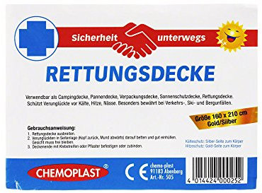 Rettungsdecke 160x210 cm Gold/Silber