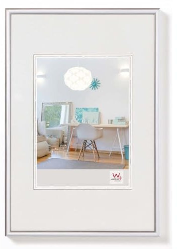Bilderrahmen von Walther New Lifestyle Kunststoffrahmen 13x18 Silber - Normalglas 5er Pack