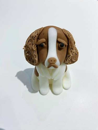 Edible spaniel dog cake topper decoration