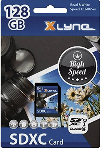 XLYNE SDXC-Speicherkarte │128 GB│Class 10│SD-Karte, Flash Memory│Ideal für Fotos/Videos/Audio/Smartphones