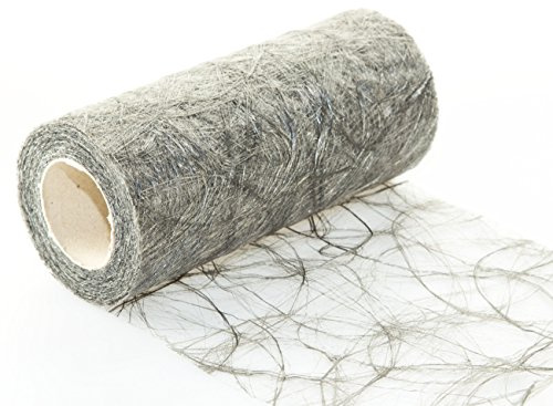 Sizoweb 20cm breit 5m oder 20m lang Tischläufer Tischband in unterschiedlichen Farben zur Dekoration wie Grillen, Sommer, Ostern, Weihnachten oder Hochzeiten manuell abgelängt durch Protinam (20m, dunkel grau 9370)
